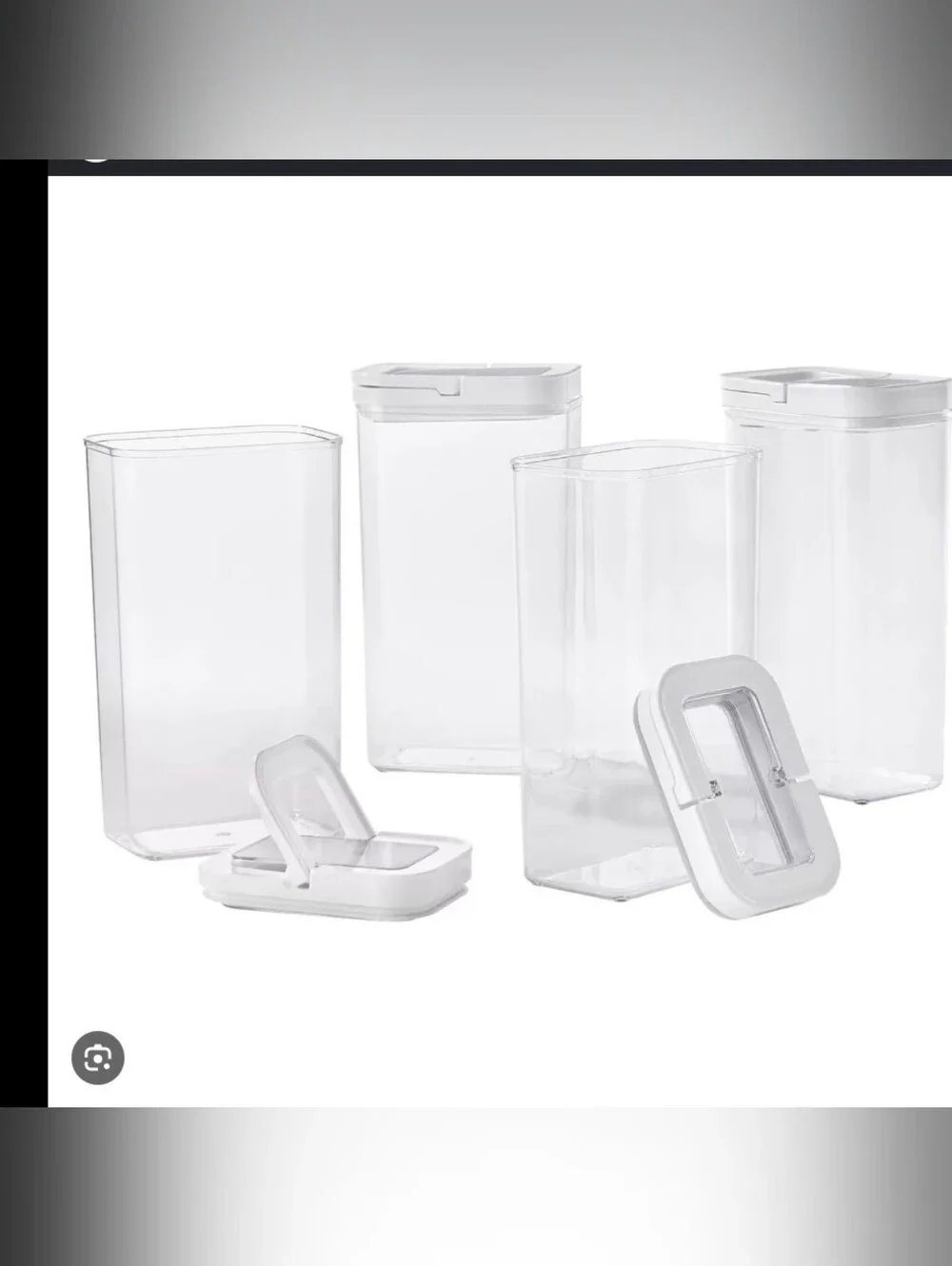 Fliplock container Oversize Rectangular  set Of 4 With Interchangeable Lid